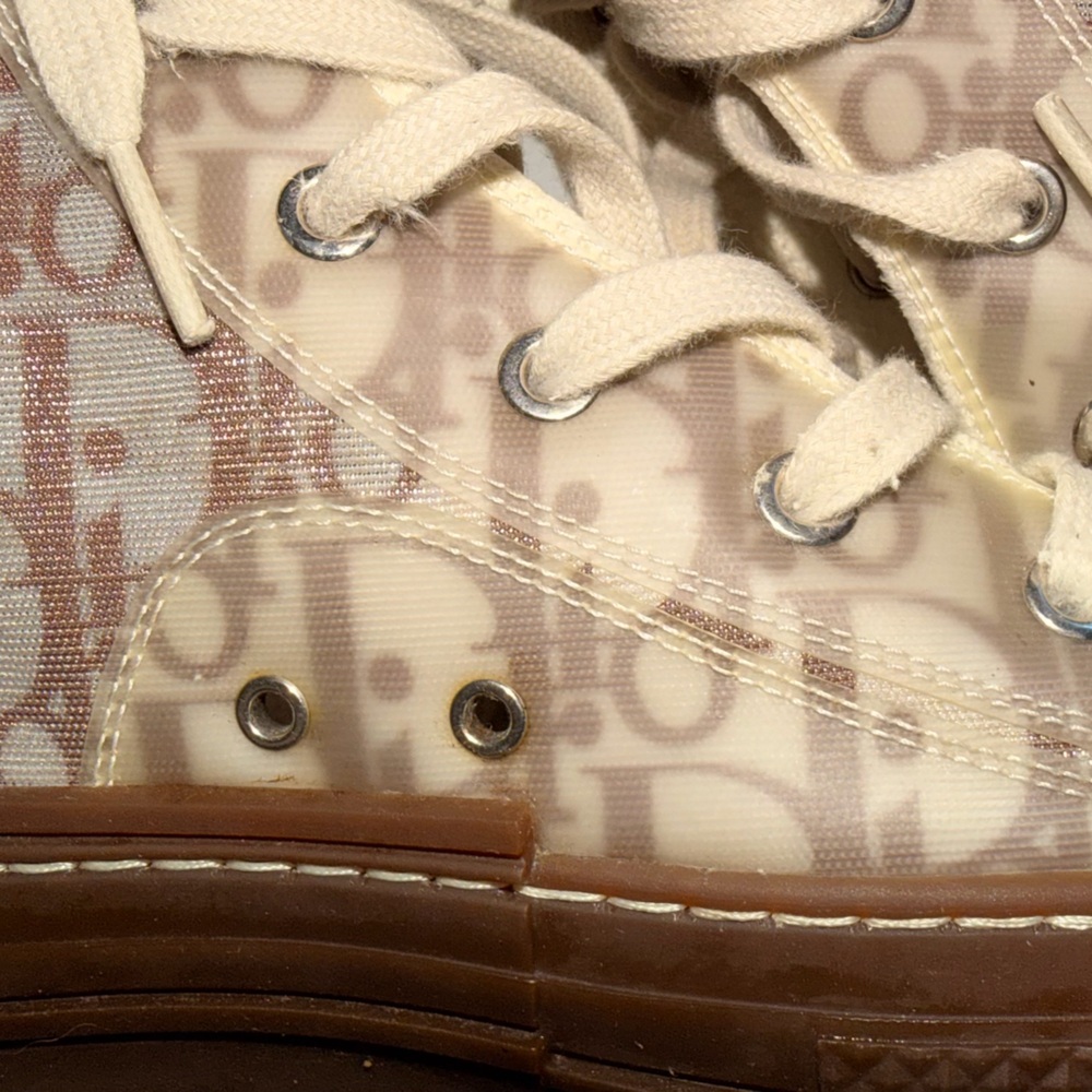 Dior B23 Oblique High-Top Sneakers – Brown/Beige Monogram - Picture 3 of 14
